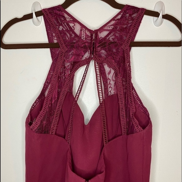 Hayley Paige Occasions Lace & Chiffon Halter Gown - Picture 6 of 8